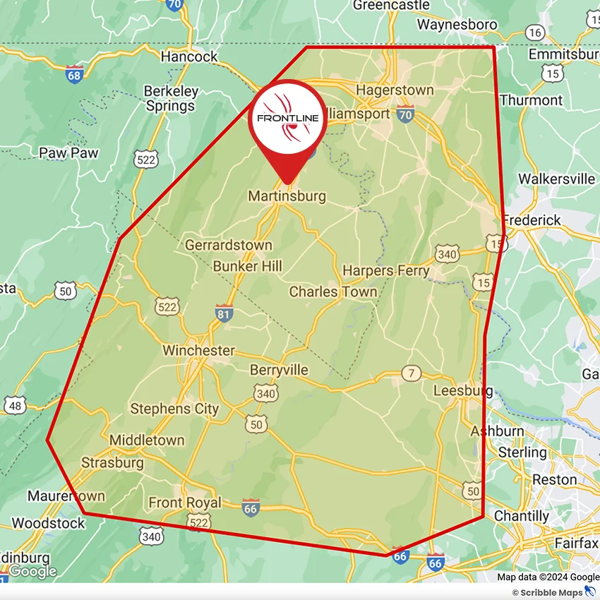 frontline-pest-control-martinsburg-wv-service-area-map-2