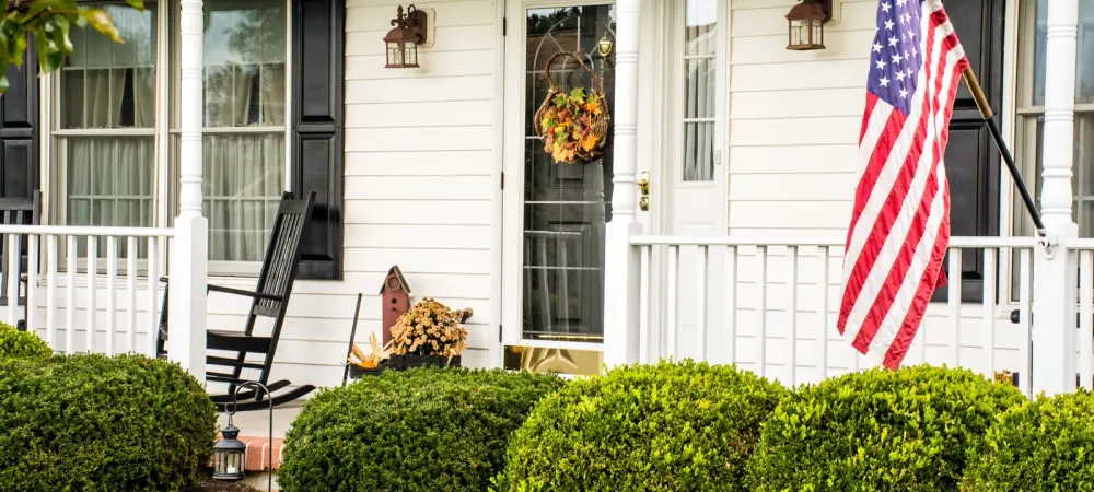 home-with-american-flag-outside